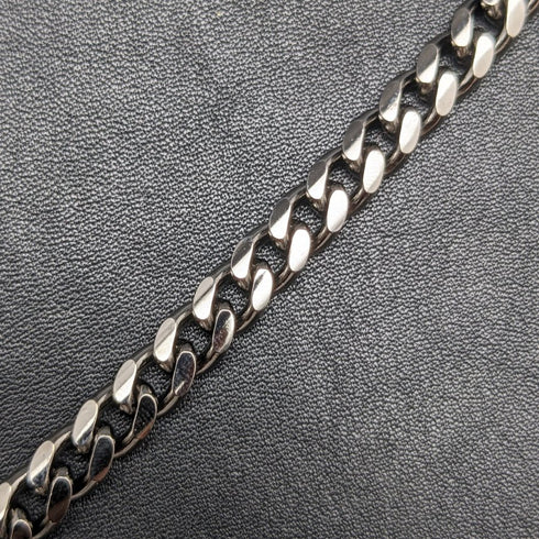 Black Hematite Plate Pull Ring Type Albert Chain Kihei Link