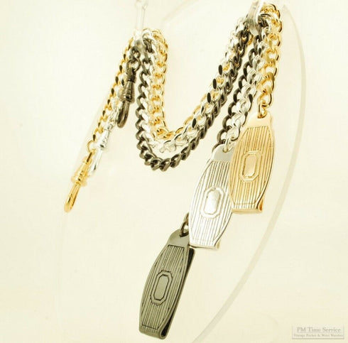 K24 gold plate clip type Albert chain Kihei link