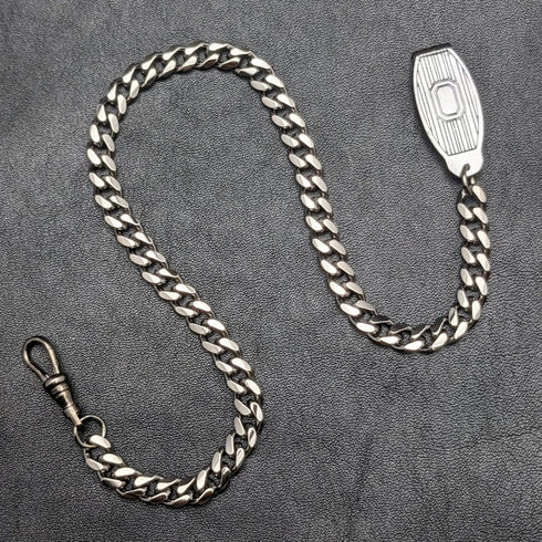 Black Hematite Plate Clip Type Albert Chain Kihei Link