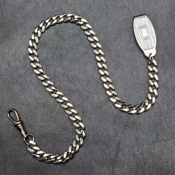 Black Hematite Plate Clip Type Albert Chain Kihei Link