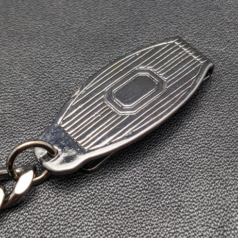 Black Hematite Plate Clip Type Albert Chain Kihei Link