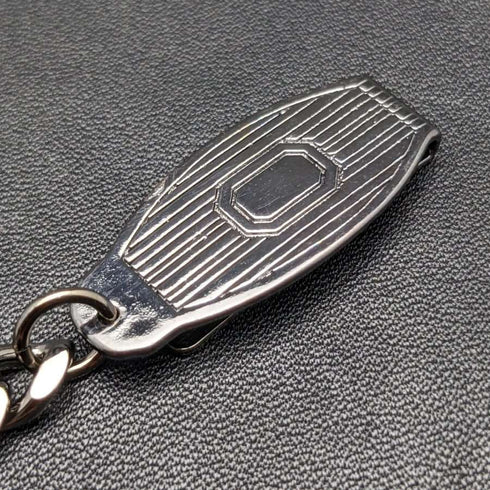Black Hematite Plate Clip Type Albert Chain Kihei Link