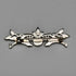Vintage Pure Silver Enamel Brooch: Mackintosh Rose and Pair of Birds