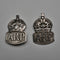 1938 British Vintage Sterling Silver ARP Warden Badge Pair by Royal Mint
