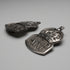 1938 British Vintage Sterling Silver ARP Warden Badge Pair by Royal Mint