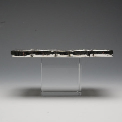 1856 English Antique Solid Silver Card Case 59g Hilliard&Thomason