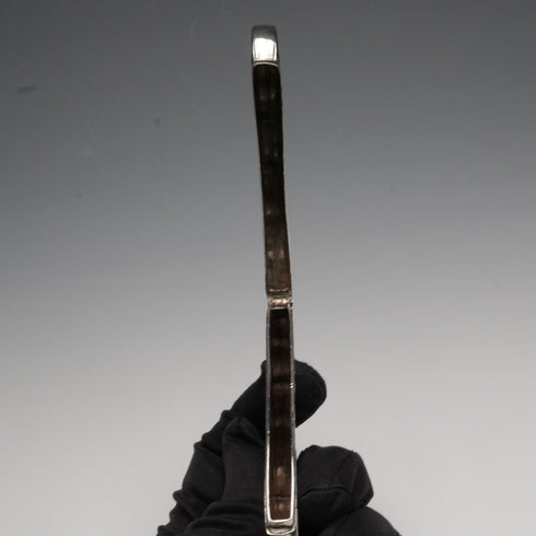 1856 English Antique Solid Silver Card Case 59g Hilliard&Thomason