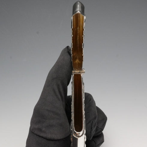 1903 British Antique Sterling Silver Large Card Case 97g Henry Matthews