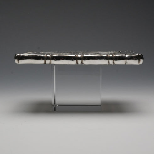 1873 Antique British Sterling Silver Card Case 56g GEORGE UNITE