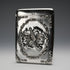 1906 British Antique Sterling Silver Angel-decorated Card Case 68g William Neale