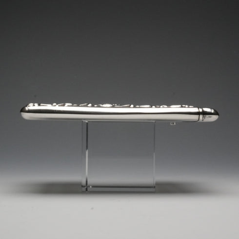 1906 British Antique Sterling Silver Angel-decorated Card Case 68g William Neale