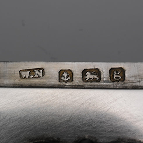 1906 British Antique Sterling Silver Angel-decorated Card Case 68g William Neale