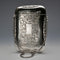 1916 English Antique Sterling Silver Card Case with Chain 71g Edwin Joseph Houlston