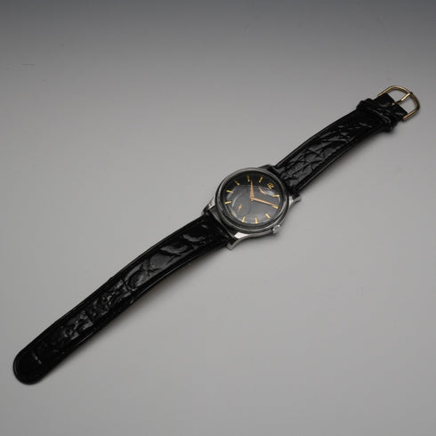 Circa 1958 Longines Men's Mechanical Watch Ref. 7137.1 Cal. 12.68Z Black Dial In good working order