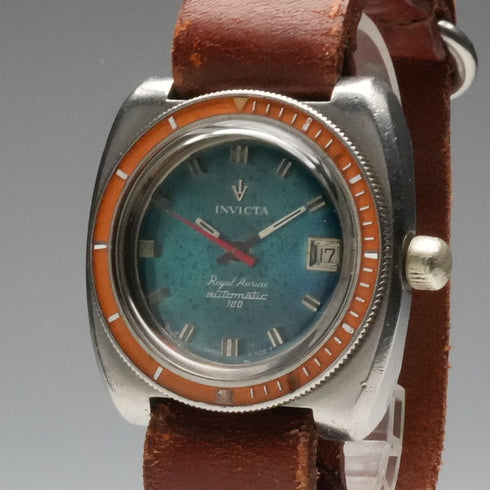 Vintage Swiss INVICTA Diver's Watch "Royal Marine" Automatic Wristwatch, Good Working Condition