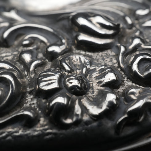 1903 British Antique Sterling Silver Lid Cut Glass Jar by King & Sons