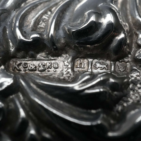 1903年 英國古董 純銀蓋切割玻璃罐 King&Sons
