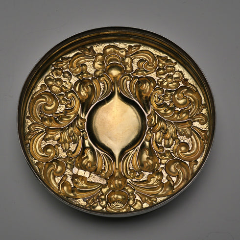 1903 British Antique Sterling Silver Lid Cut Glass Jar by King & Sons