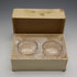1916 English Antique Sterling Silver Mounted Cut Glass Salt Dishes Pair by James Deakin&Sons
