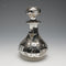 Vintage American Art Nouveau Silver Overlay Glass Perfume Bottle