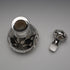 Vintage American Art Nouveau Silver Overlay Glass Perfume Bottle