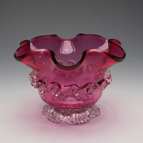 English Vintage Cranberry Glass, Assorted, Set of 5