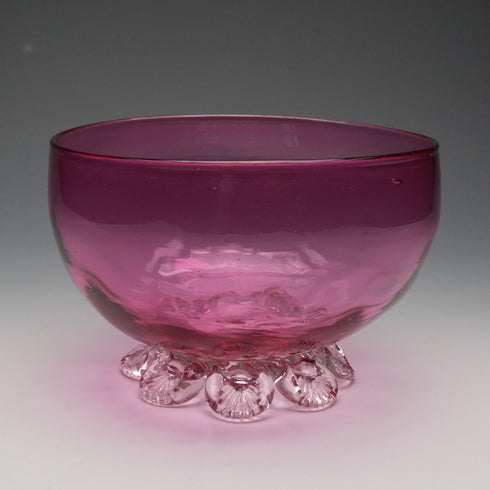 English Vintage Cranberry Glass, Assorted, Set of 5