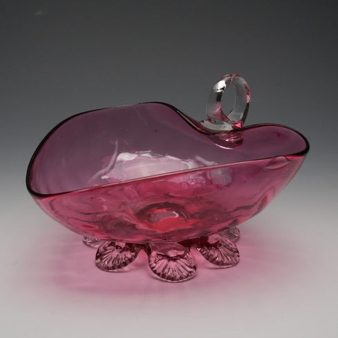 English Vintage Cranberry Glass, Assorted, Set of 5