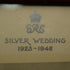 1948 British Royal Family King George VI and Queen Elizabeth Silver Wedding Anniversary Framed Photo Message