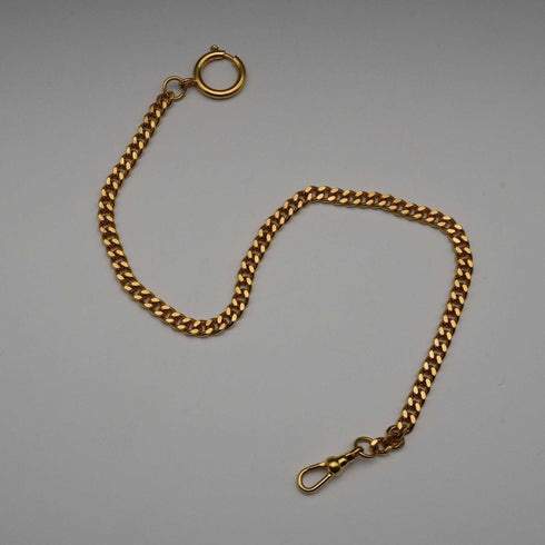 Vintage Rolled Gold Albert Chain with a ring clasp