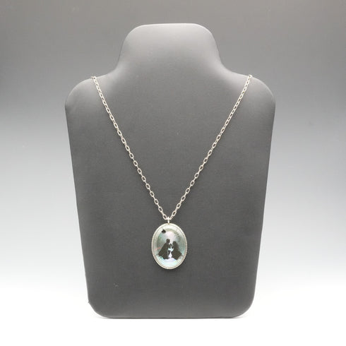 UK Vintage Romeo and Juliet Sterling Silver Pendant with Sterling Silver Chain