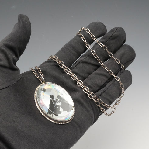 UK Vintage Romeo and Juliet Sterling Silver Pendant with Sterling Silver Chain