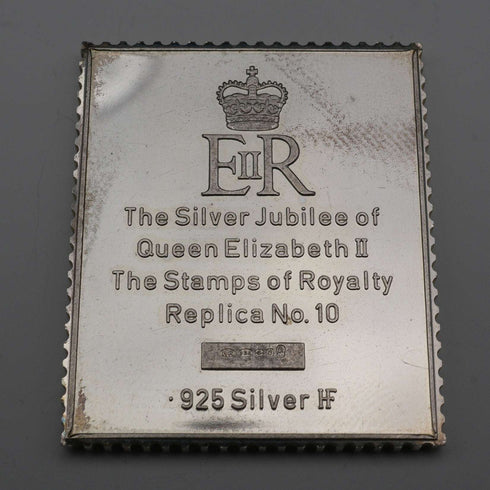 English Vintage Sterling Silver Edwardian Stamp Replica Ingot Set, Total 63g