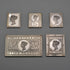 United Kingdom Vintage Sterling Silver Victorian Stamp Replica Ingot Set Total 92.5g