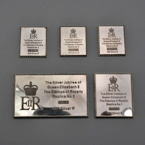 United Kingdom Vintage Sterling Silver Victorian Stamp Replica Ingot Set Total 92.5g