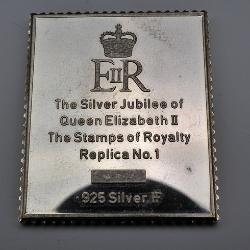 英国ヴィンテージ 純銀製 ヴィクトリアン切手 レプリカインゴットセット 計92.5g