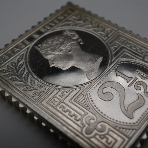 英国ヴィンテージ 純銀製 ヴィクトリアン切手 レプリカインゴットセット 計92.5g