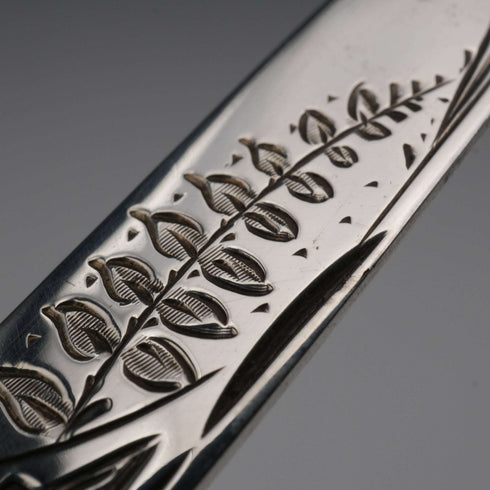 1905 British Antique Mother-of-Pearl Handle Sterling Silver Blade Penknife by Villiers & Jackson