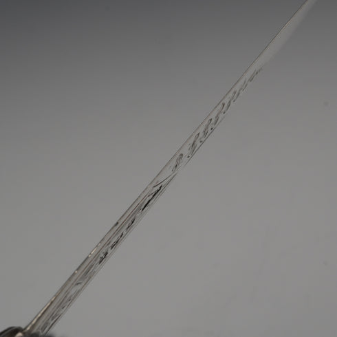 1905 British Antique Mother-of-Pearl Handle Sterling Silver Blade Penknife by Villiers & Jackson