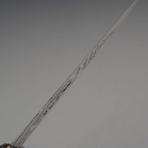 1905 British Antique Mother-of-Pearl Handle Sterling Silver Blade Penknife by Villiers & Jackson