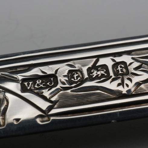 1905 British Antique Mother-of-Pearl Handle Sterling Silver Blade Penknife by Villiers & Jackson