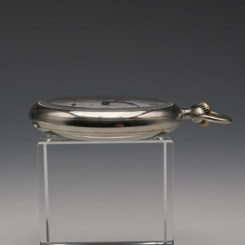 1916年頃 アンティーク ロンジン 懐中時計 薄型銀張りケース 動作良好