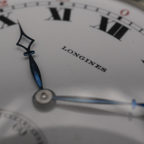 1916年頃 アンティーク ロンジン 懐中時計 薄型銀張りケース 動作良好