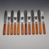 British Antique Agate-Style Resin Handle Cutlery Set, 6 Pairs, Frank Cobb, Cased
