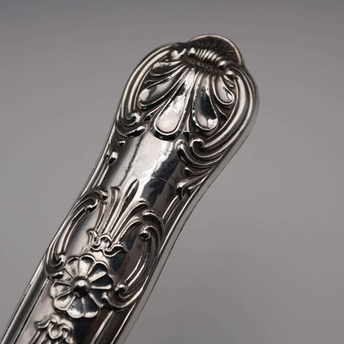 1927年 英國古董純銀刀柄餐具,用於魚類料理與分餐套組 Kirby Beard Ltd