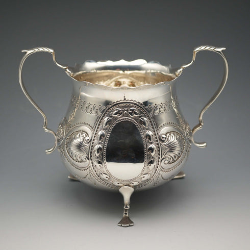 1906年 英國古董 純銀製 糖罐 236克 Charles Horner
