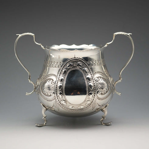 1906年 英國古董 純銀製 糖罐 236克 Charles Horner