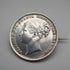 1884 Antique British Queen Victoria Silver Shilling Brooch 6.2g