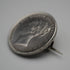 1884 Antique British Queen Victoria Silver Shilling Brooch 6.2g