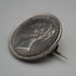 1884 Antique British Queen Victoria Silver Shilling Brooch 6.2g